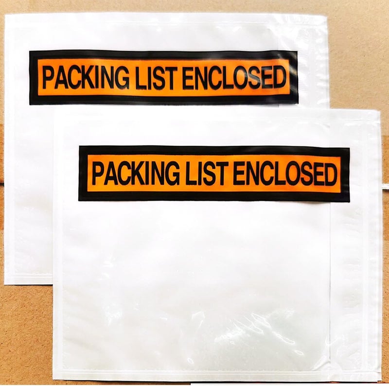 FEILONG PACKAGING 1000 Pcs Packing List Envelopes Pouches 4.5”x 5.5”,Packing Envelopes for Shipping Mailing Pouch Enclosed Bags with Packing Slips Invoice Label - Image 1
